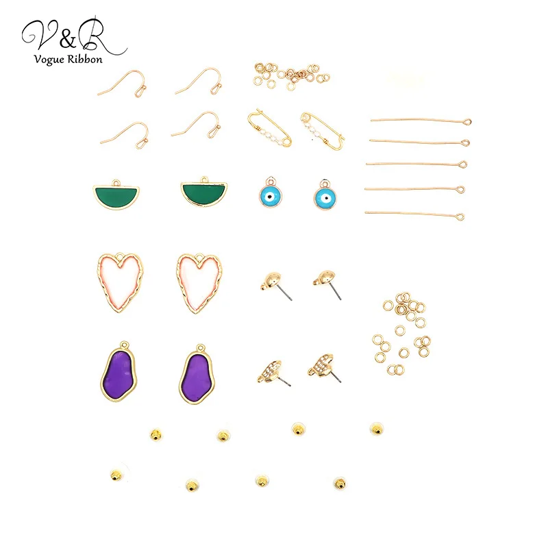

DIY Handmade Jewelry Making Resin Heart Charms Pendants Drop Dangle Earring Set Components Decoration Fashion Accessories New