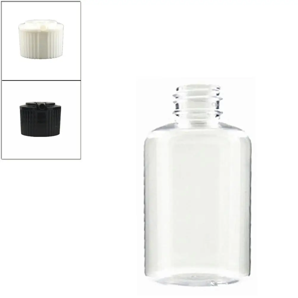 120ml empty Dispensing Cap boston round plastic bottle clear pet with white ribbed skirt spouted dispensing lid | Красота и здоровье