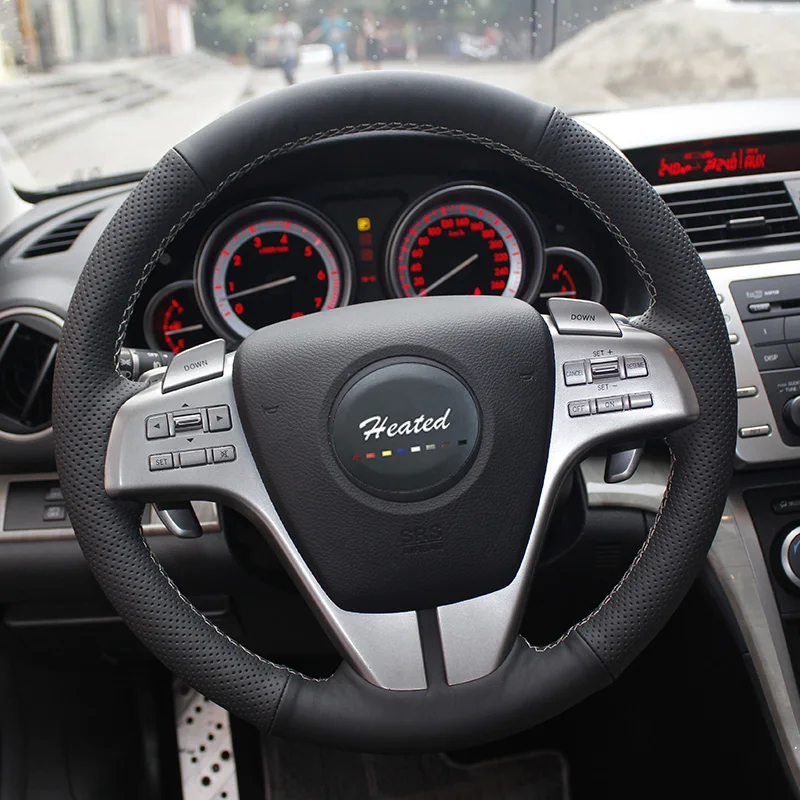 С подогревом для Mazda 6 Atenza 2009 2013 год из микрофибры рулевого колеса автомобиля