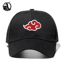 Хлопок папа шляпа японского аниме логотип Akatsuki аниме «Наруто» семья Uchiha вышивка логотипа Бейсбол Снэпбэк кепки Шапки; Прямая поставка