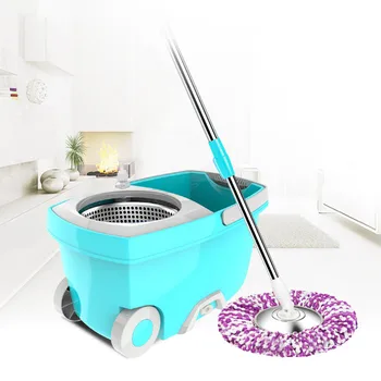 

New Upgraded Stainless Steel Microfiber 360 Rotating Mop And Bucket Floor Clean
