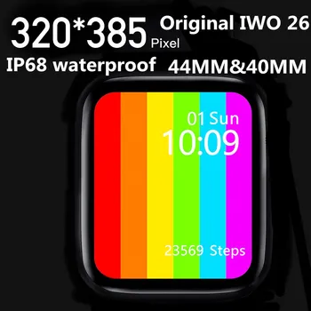 

IWO W26 W26M Bluetooth Call 1.75HD Heart Rate 40MM/44MM IP68 waterproof Replaceable Strap for iwo 12 pro Smart Watch Men Women