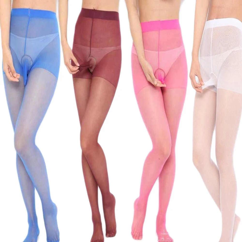 Penis Pouch Sheath Underwear Mens Tights For Men 4 Colors Silk Stockings Pantyhose men stockings