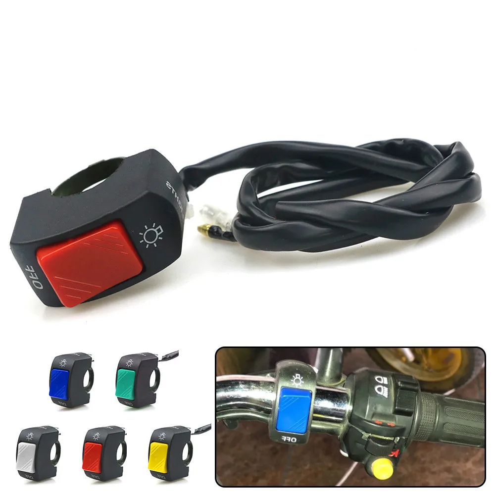 5 Colors Motorcycle On-Off Switch Push Button 22mm Handlebar Switches 12V ATV