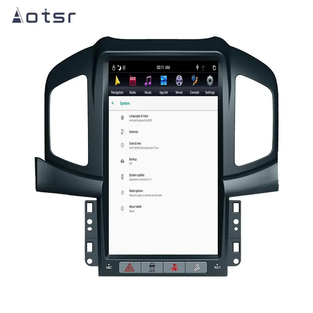 Clearance Android 8.1 4G+64GB Tesla style Car GPS Navigation DVD Player For Chevrolet Captiva 2013-2017 Auto stereo multimedia player unit 4