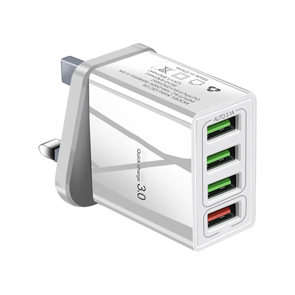 Ouhaobin 30 Вт Быстрая зарядка 3,0 4 порта USB зарядное устройство USB быстрое зарядное устройство QC3.0 США/ЕС/Великобритания штепсельный адаптер