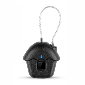 

Promotion--Smart Fingerprint Padlock Led Safe Usb Charging Rechargeable Waterproof Door Lock For Home Security