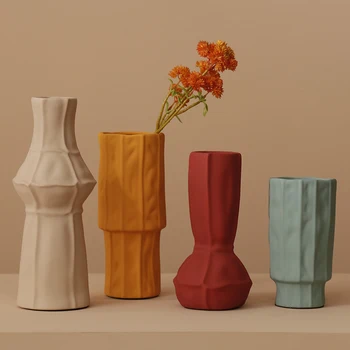 

Flowers Vase Nordic Style Ceramic Vase Villa Model Room Vase Flowers Designer Furnishing Decoration Home Vase For Flowers