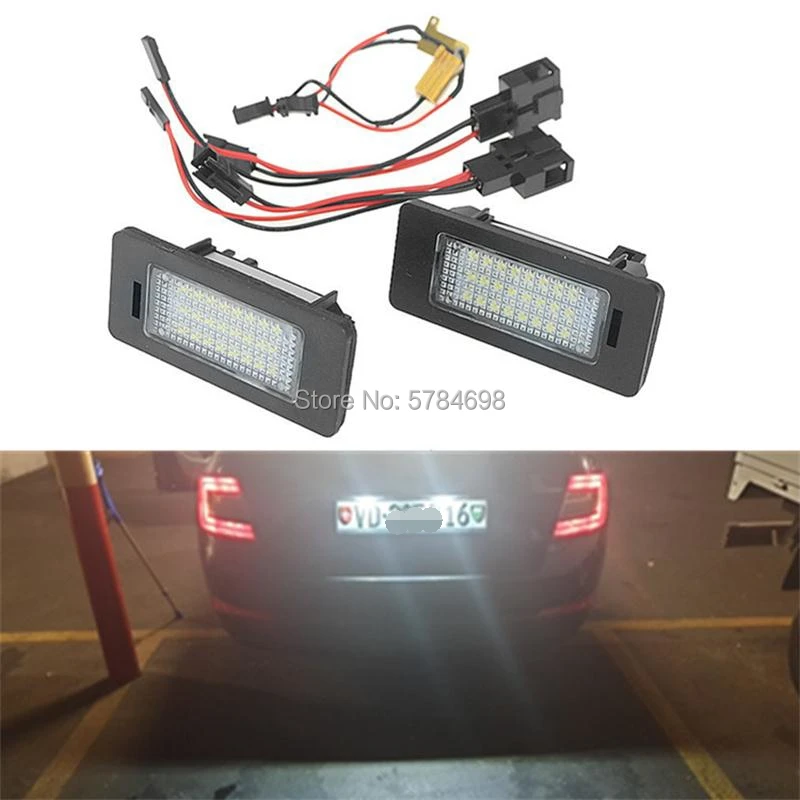 Лампа для освещения номерного знака светодиодсветодиодный 2 шт. Canbus без ошибок