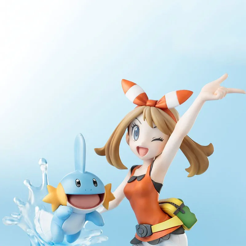 Takara японское аниме Мэй с Mudkip Покемон фигурка модель игрушки украшения игрушки Девушка Статуя детские подарки