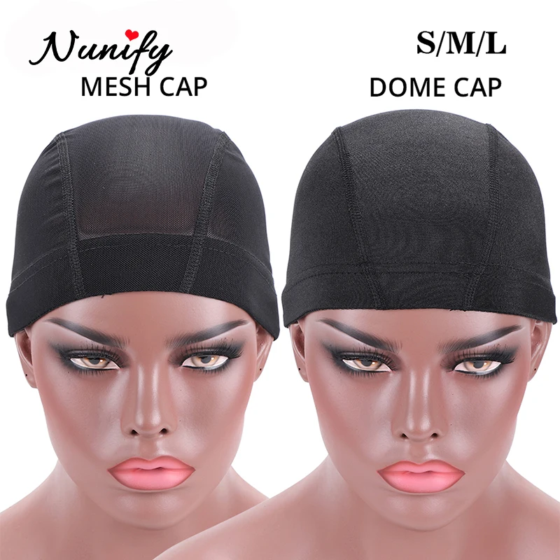 Nunify Quality S M L Dome Mesh Cap Deluxe Wig Hair Net For Weave Nets Stretch Making Wigs |