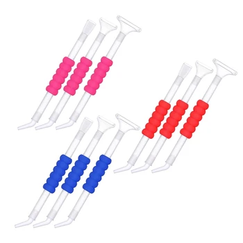 

9 Pcs Diamond Painting Point Drill Pens Elbow Point Drill Pen Embroidery Pen for Diamond Rhinestone Painting Accessories
