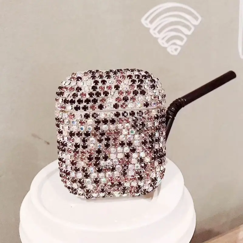 Для гарнитура для airpods чехол с искусственным бриллиантом жесткий защитный чехол