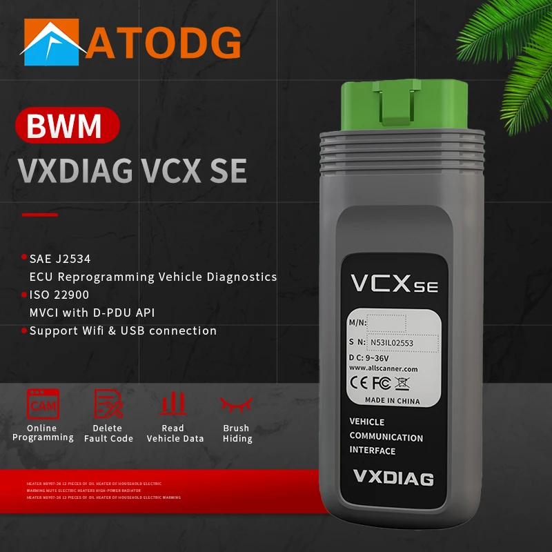 VXDIAG VCX SE для BMW OBD2 Автомобильные диагностические инструменты онлайн кодирование