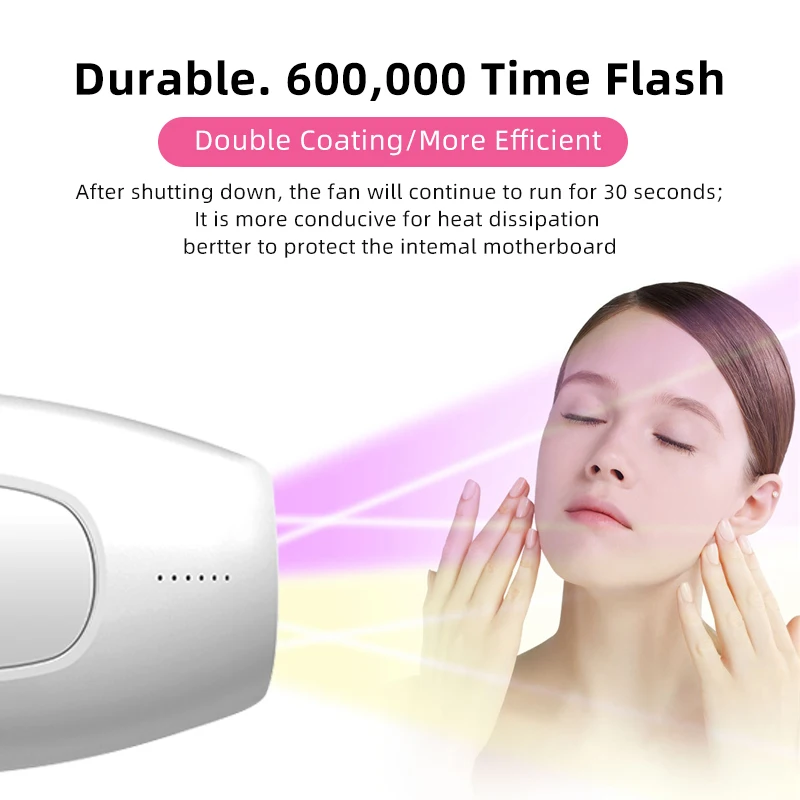 600000 Flashes Laser Epilator Depilador Facial Permanent Hair Removal Device Mini Handheld Whole Body Laser Hair Remover Machin