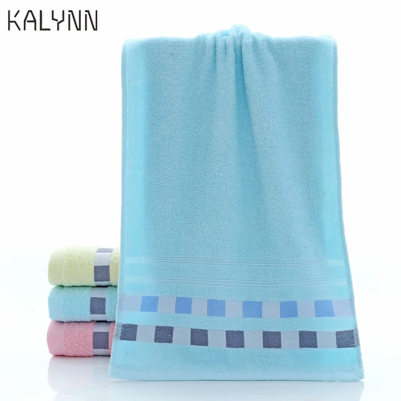 

74X33cm Cotton Towel Quick-dry Geometric Patterns SOFT Dry Towels Kitchen Clean Absorbent Towels Solid Color Exercise Face Towel