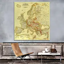 150x150cm HD Non-woven Waterproof Map Europe Vintage Map Peace Conference at Paris in 1920 For Home Decor Crafts and Wall Map 150x150cm HD Non-woven Waterproof Map Europe Vintage Map Peace Conference at Paris in 1920 For Home Decor Crafts and Wall Map