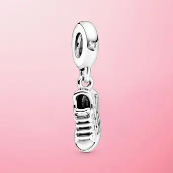 

Fashion 925 Sterling Silver Sneaker Shoe Dangle Charm Beads Fit Original Pamura Bracelet Necklace Silver Jewelry Gift
