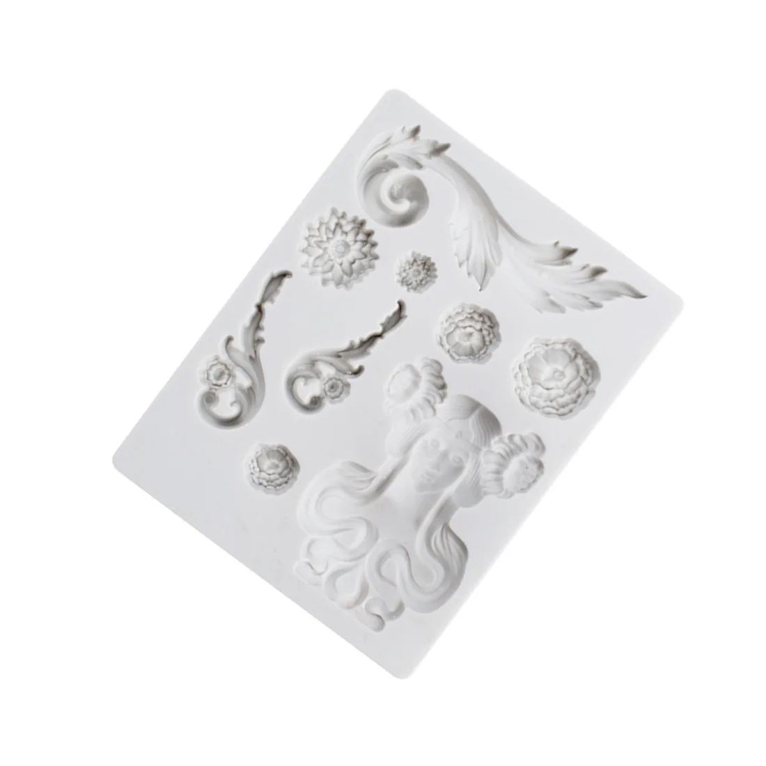 Sculpey формы силиконовые Винтажные Цветы Смола плесень 3d стеновые панели дизайн DIY УФ бетонные ювелирные аксессуары помадка глина плесень
