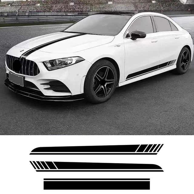 Edition 1 AMG Car Hood Decal Side Stripes Skirt Sticker For