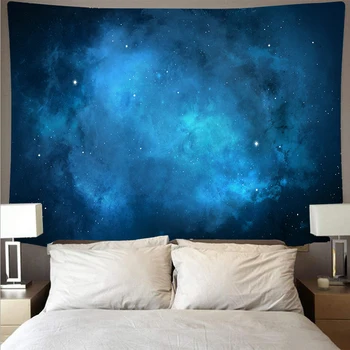 

Space starry sky cheap wall covering printed tapestry psychedelic wall hanging beach towel polyester thin blanket yoga BGT81