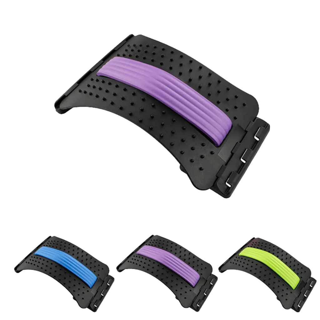 1pc Back Stretch Equipment Magic Stretcher Fitness Lumbar Support Relaxation Spine Pain Relief Massageador Multi-level#g30
