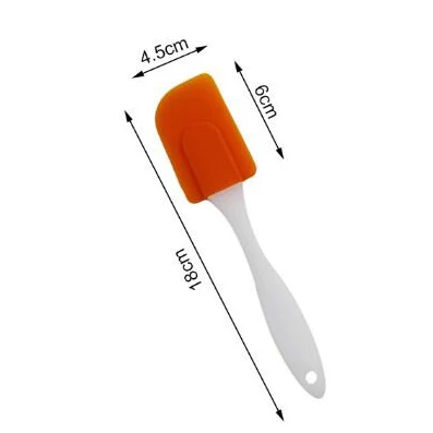 Силиконовая лопатка для выпечки скребок крем масло обрабатывается торт металлическая кулинарная лопатка Миксер для крема для торта масляная щетка - Цвет: Orange-DGGJ029