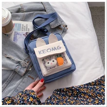 

Wallets Crossbody Phone Bags 2021 High Quality Fashion Female Shopper Japanese Style Cute Cartoon Canvas Women Mini Shoulder Bag