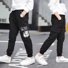 Новинка года; стильные брюки для мальчиков повседневные спортивные брюки; сезон весна-осень тонкие брюки для больших мальчиков с защитой от комаров