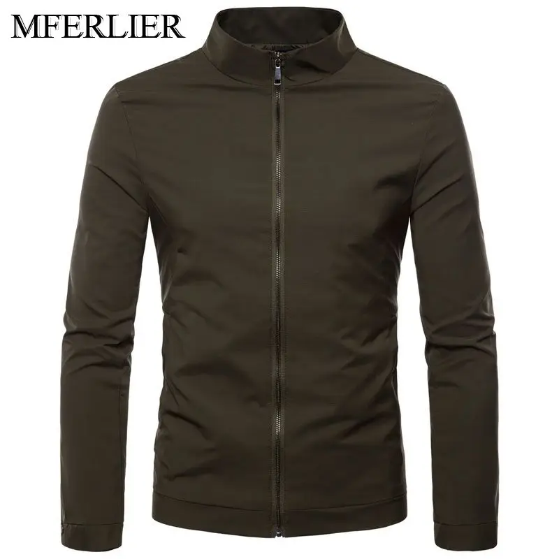 Демисезонный плюс размерные куртки мужские 8XL 7XL 6XL 5XL бюст 140 см для мужчин Куртки - Цвет: Армейский зеленый