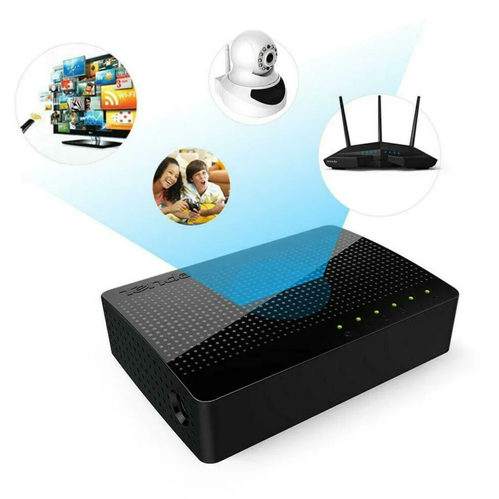 Стабильный Быстрый Ethernet мини-адаптер для подключения домашней локальной сети термостойкий офисный концентратор Многофункциональный сетевой коммутатор с 5 портами