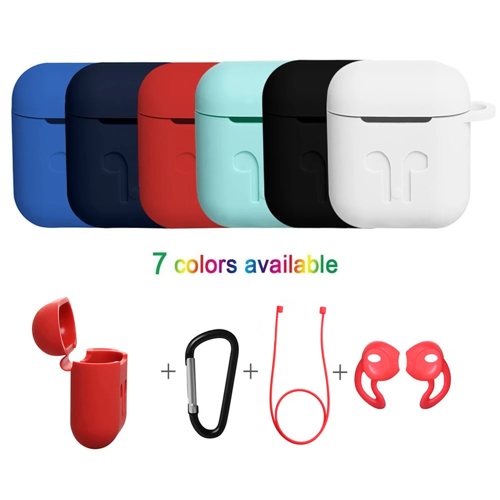 4 в 1 чехол для наушников eirpod 1 2 earpod Bluetooth, беспроводной чехол для наушников с защитой от потери, аксессуары для наушников Pod Hoesje Funda