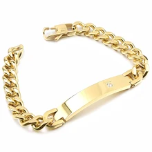 GOKADIMA мужской браслет золотого цвета из нержавеющей стали ID Новое поступление, стразы, ювелирные изделия оптом, WB743