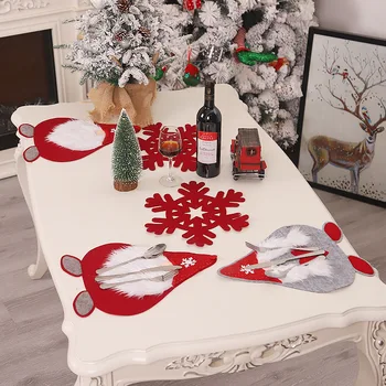 

New Creative Christmas Print Tablecloth Multi - Functional Table Flag Desktop Tabletop Arrangement Long Tablecloth Xmas Decor