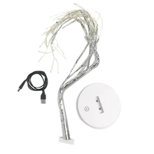 Светодиодный светильник USB в виде дерева, настольные лампы из медной проволоки, Ночной светильник для дома, спальни, свадьбы, вечеринки, бара, Рождественское украшение