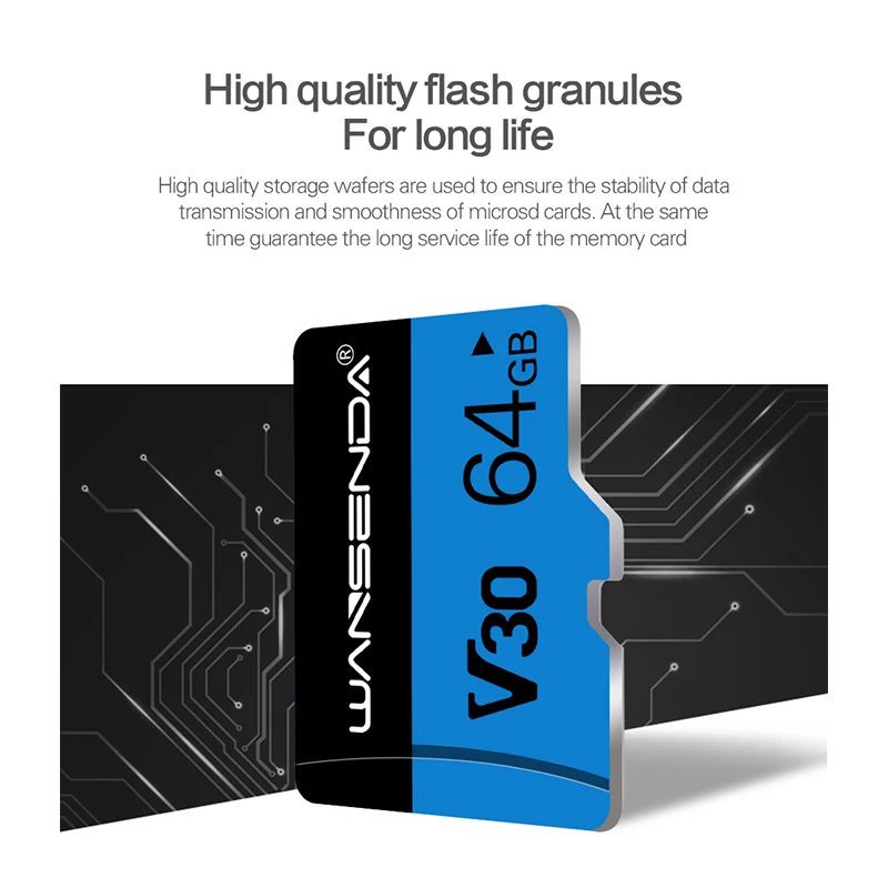 Wansenda Micro SD карта памяти 4 ГБ 8 16 32 64 128 256 TF Бесплатный адаптер розничная