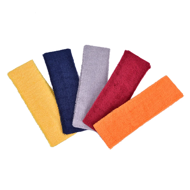 Women/Men Headband Cotton Sweat Sweatband Yoga Gym Stretch Head Band For Sport elasticity Bands Sports Safety 1PC | Спорт и