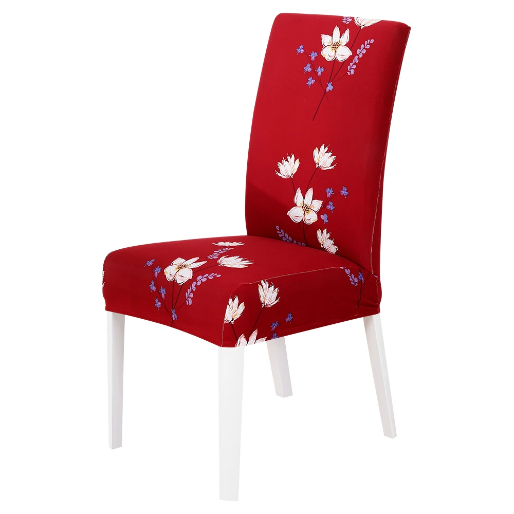 Цветочный принт чехлы на кресла стрейч домашний обеденный Декор сиденье протектор спандекс эластичный универсальный размер многофункциональное кресло чехлы - Цвет: 1