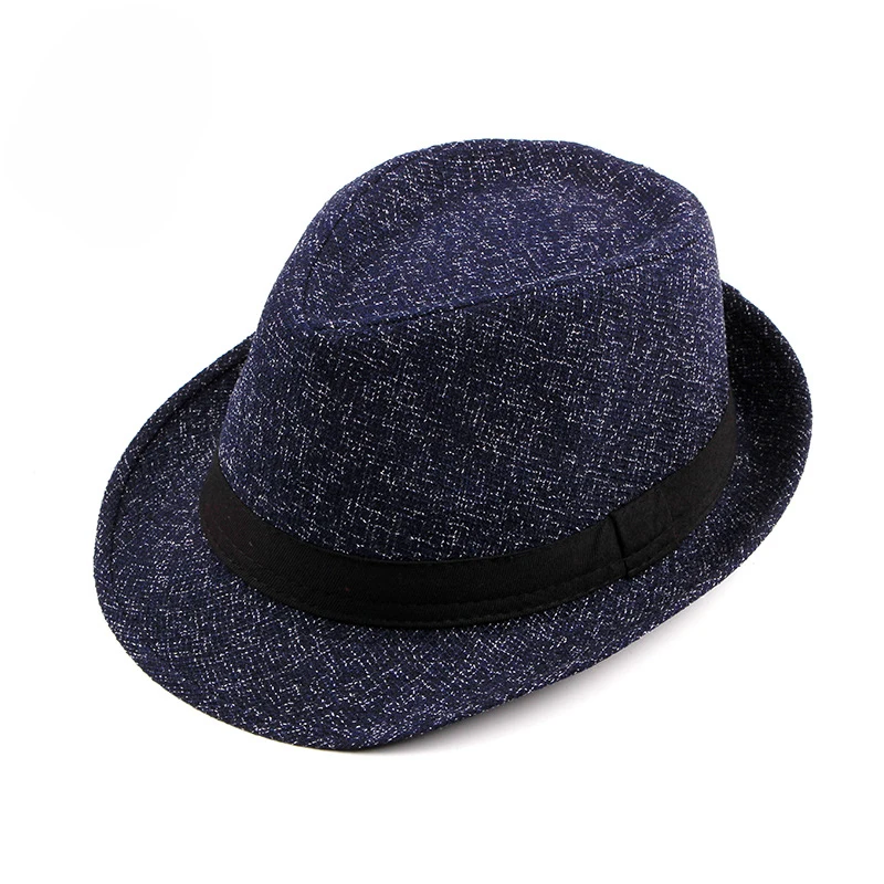 

Classics Autumn Winter Short Brim Fedoras Hat Men Formal Panama Vintage Top Sombrero Trilby Men Jazz Hats Gentleman Bucket