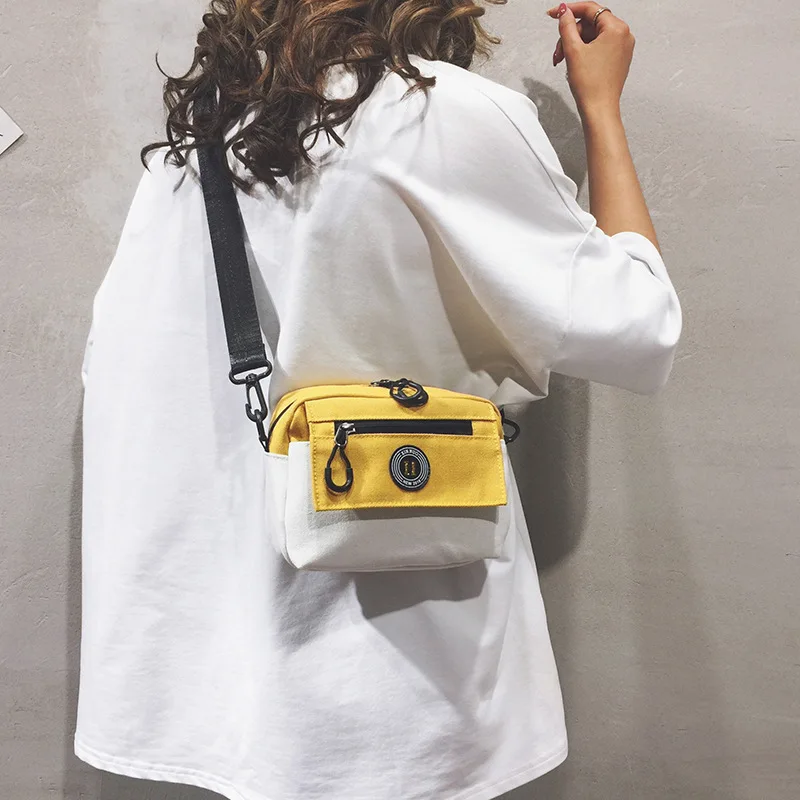 Холщовая Сумка женская новая стильная модная крутая сумка через плечо универсальная сумка через плечо в японском стиле в западном стиле онлайн знаменитостей D