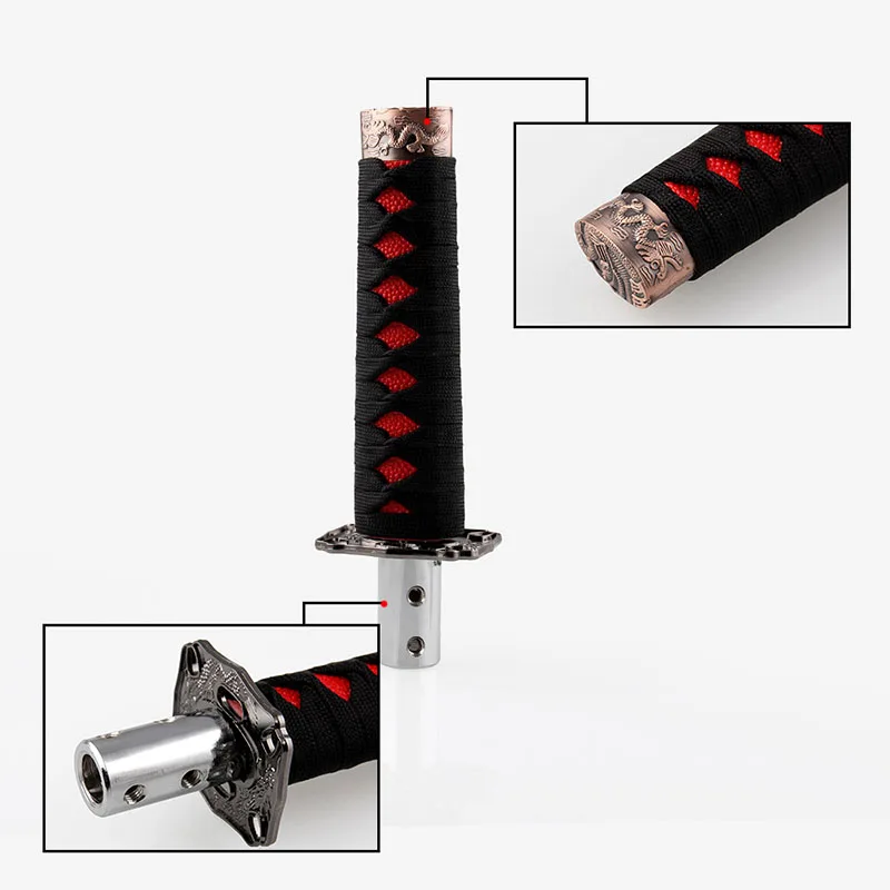 1* Авто Черный Красный рукоятка для рычага переключения передач переключения Катана самурайский меч Нескользящая