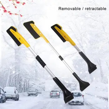 

2-in-1 Extendable Snow Shovel Ice Scraper Snow Remover For Car Auto SUV Frost Windshield Cleaner Winter Tool