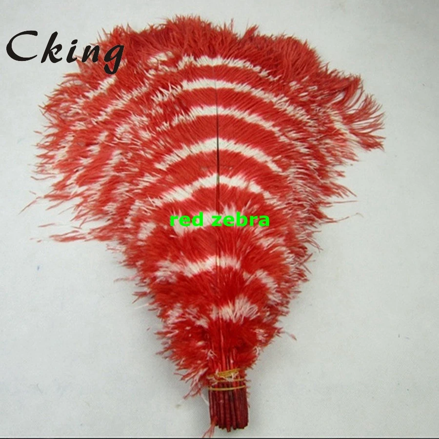 Cking two tone Ostrich feathers 55-60cm long real ostrich wedding feather red+white tips party hotel home decorations