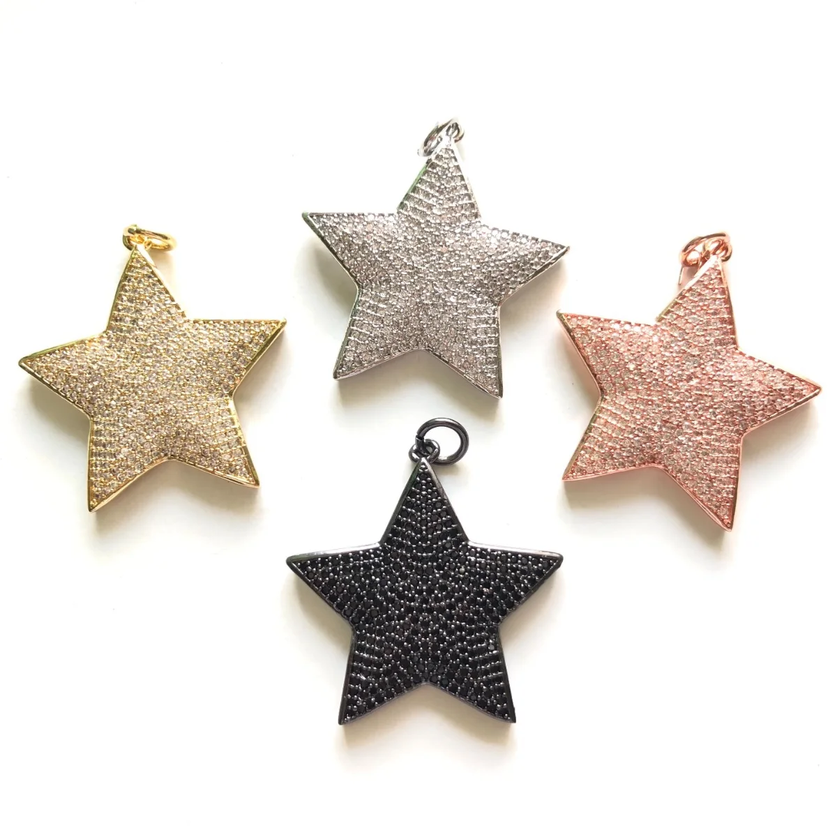5pcs Big Size Star Charms for Women Bracelet Girl Necklace Making Trendy Pendants for Handmade Craft Jewelry Accessory Wholesale