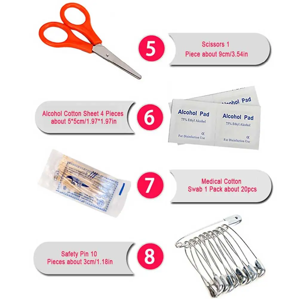9 шт. небольшой все аварийного выживания комплект мини Семья аптечка для спорта и