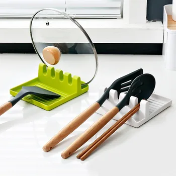 

Spatula Holder Storage Shelf Spoon Rest Tableware Holder Draining Rack Mat Organizer Multifunction Kitchen Cooking Tools