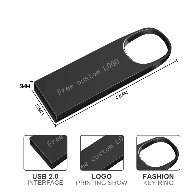 Флеш-диск 128 ГБ, металлическая Флешка 64 ГБ, USB2.0, реальная емкость, подарки, флеш-диск, 32 ГБ, серебристая USB флешка, 16 ГБ, флеш-накопитель, 8 Гб