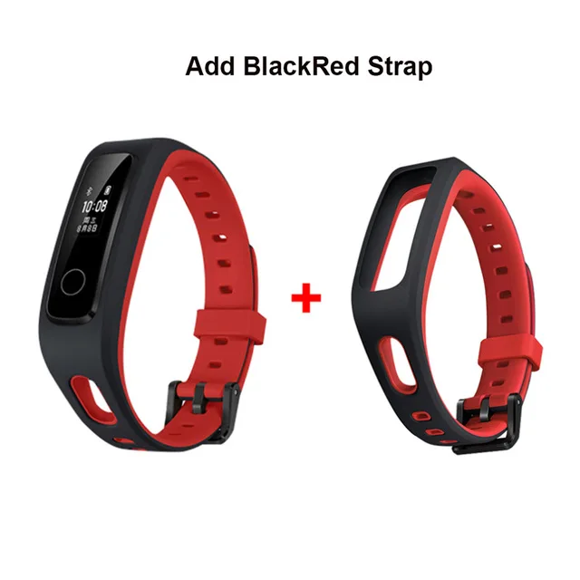 red add red strap HUAWEI Honor Band 4 смарт-браслет бегущая версия все-в-одном фитнес-трекер gps мульти-спортивный режим - Цвет: red add red strap