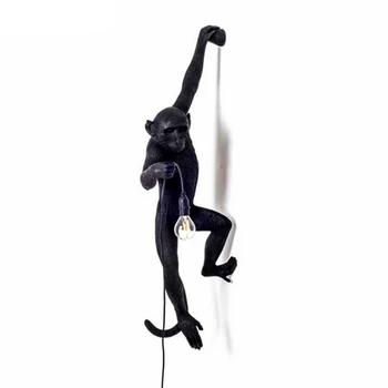 

Modern Rope Monkey floor lamp Art Nordic Resin standing lamp for home E27 Industrial Living Room Loft Restaurant lamp stand