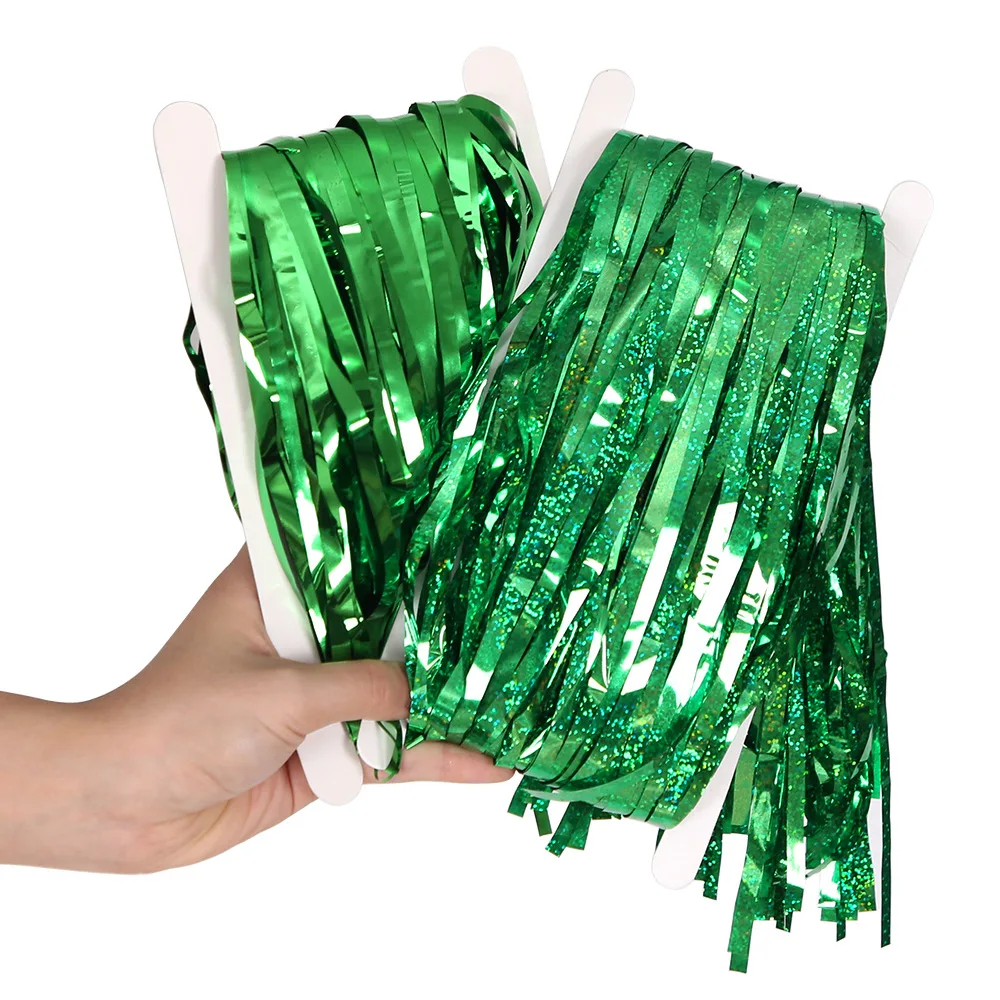 TAKUZA 2 tende a tinsel in argento glitterato, 1 m x 2,5 m, con tinsel color argento, tinsel lungo, adatte per compleanni, matrimoni, lauree, feste, decorazioni